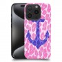 עוגן בנמר ורוד כיסוי מגן סליקון מעוצב ל Apple iPhone 15 Pro סקרין מובייל