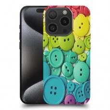 כפתורים צבעוניים כיסוי מגן סליקון מעוצב ל Apple iPhone 15 Pro סקרין מובייל