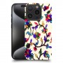 פרחי בד כיסוי מגן סליקון מעוצב ל Apple iPhone 15 Pro סקרין מובייל
