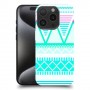 גיאומטריה בטורקיז כיסוי מגן סליקון מעוצב ל Apple iPhone 15 Pro סקרין מובייל