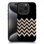 גיאומטריה בשחור כיסוי מגן סליקון מעוצב ל Apple iPhone 15 Pro סקרין מובייל