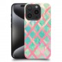 גיאומטריה ירקרקת כיסוי מגן סליקון מעוצב ל Apple iPhone 15 Pro סקרין מובייל