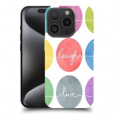 אהבה צחוק חיים כיסוי מגן סליקון מעוצב ל Apple iPhone 15 Pro סקרין מובייל