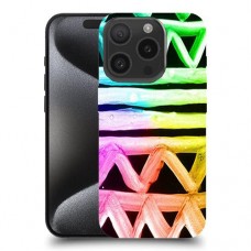 גיאומטריה של ניאון כיסוי מגן סליקון מעוצב ל Apple iPhone 15 Pro סקרין מובייל