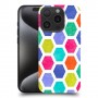 ניאון חלת דבש כיסוי מגן סליקון מעוצב ל Apple iPhone 15 Pro סקרין מובייל
