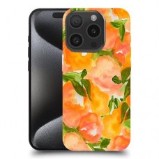 אפרסקים כתומים כיסוי מגן סליקון מעוצב ל Apple iPhone 15 Pro סקרין מובייל