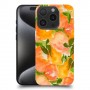 אפרסקים כתומים כיסוי מגן סליקון מעוצב ל Apple iPhone 15 Pro סקרין מובייל