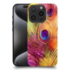 נוצת טווס כיסוי מגן סליקון מעוצב ל Apple iPhone 15 Pro סקרין מובייל
