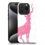 דיר ורוד כיסוי מגן סליקון מעוצב ל Apple iPhone 15 Pro סקרין מובייל
