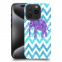 אלפנט סגול כיסוי מגן סליקון מעוצב ל Apple iPhone 15 Pro סקרין מובייל