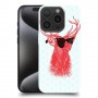 סד אדום במשקפיים כיסוי מגן סליקון מעוצב ל Apple iPhone 15 Pro סקרין מובייל