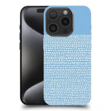 נקודות לבנות בכחול כיסוי מגן סליקון מעוצב ל Apple iPhone 15 Pro סקרין מובייל
