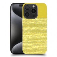 נקודות לבנות בצהוב כיסוי מגן סליקון מעוצב ל Apple iPhone 15 Pro סקרין מובייל