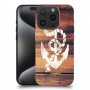עוגן עץ כיסוי מגן סליקון מעוצב ל Apple iPhone 15 Pro סקרין מובייל