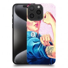 להילחם כמו ילדה כיסוי מגן סליקון מעוצב ל Apple iPhone 15 Pro Max סקרין מובייל