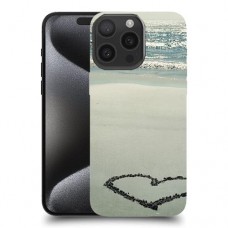 לב על החוף כיסוי מגן סליקון מעוצב ל Apple iPhone 15 Pro Max סקרין מובייל