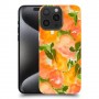 אפרסקים כתומים כיסוי מגן סליקון מעוצב ל Apple iPhone 15 Pro Max סקרין מובייל