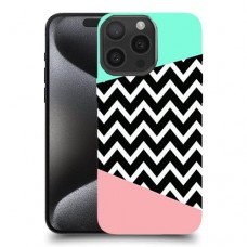 פסים במנטה וורוד כיסוי מגן סליקון מעוצב ל Apple iPhone 15 Pro Max סקרין מובייל