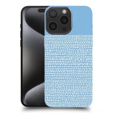 נקודות לבנות בכחול כיסוי מגן סליקון מעוצב ל Apple iPhone 15 Pro Max סקרין מובייל