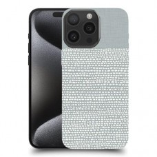 נקודות לבנות באפור כיסוי מגן סליקון מעוצב ל Apple iPhone 15 Pro Max סקרין מובייל