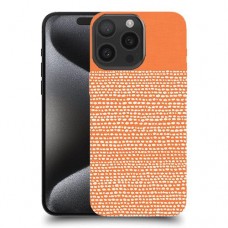 נקודות לבנות בכתום כיסוי מגן סליקון מעוצב ל Apple iPhone 15 Pro Max סקרין מובייל