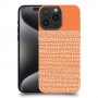 נקודות לבנות בכתום כיסוי מגן סליקון מעוצב ל Apple iPhone 15 Pro Max סקרין מובייל