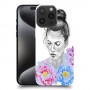 אישה בפרחים כיסוי מגן סליקון מעוצב ל Apple iPhone 15 Pro Max סקרין מובייל