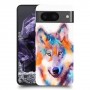 אקוורל וולף כיסוי מגן סליקון מעוצב ל Google Pixel 8 סקרין מובייל