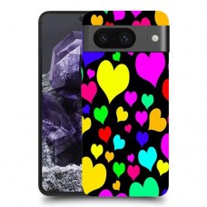 לבבות צבעוניים כיסוי מגן סליקון מעוצב ל Google Pixel 8 סקרין מובייל