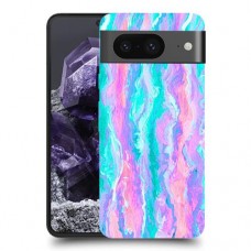 לילך וטורקיז כיסוי מגן סליקון מעוצב ל Google Pixel 8 סקרין מובייל