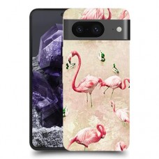 פלמינגו ורוד כיסוי מגן סליקון מעוצב ל Google Pixel 8 סקרין מובייל