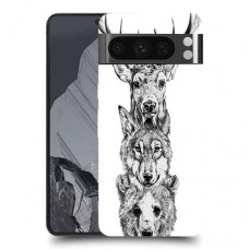 חיות הבר של יער כיסוי מגן סליקון מעוצב ל Google Pixel 8 Pro סקרין מובייל