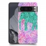 אלפנט ירוק בסגול כיסוי מגן סליקון מעוצב ל Google Pixel 8 Pro סקרין מובייל