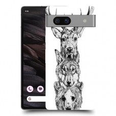 חיות הבר של יער כיסוי מגן סליקון מעוצב ל Google Pixel 7a סקרין מובייל