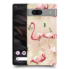 פלמינגו ורוד כיסוי מגן סליקון מעוצב ל Google Pixel 7a סקרין מובייל