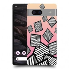 ריבועי זיברה כיסוי מגן סליקון מעוצב ל Google Pixel 7a סקרין מובייל