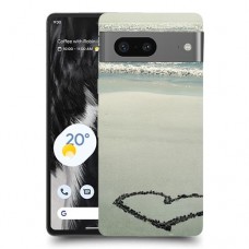 לב על החוף כיסוי מגן סליקון מעוצב ל Google Pixel 7 סקרין מובייל