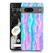 לילך וטורקיז כיסוי מגן סליקון מעוצב ל Google Pixel 7 סקרין מובייל