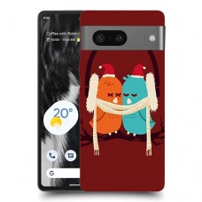 זוג יונים כיסוי מגן סליקון מעוצב ל Google Pixel 7 סקרין מובייל