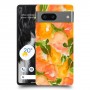 אפרסקים כתומים כיסוי מגן סליקון מעוצב ל Google Pixel 7 סקרין מובייל