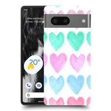 לבבות פסטל כיסוי מגן סליקון מעוצב ל Google Pixel 7 סקרין מובייל