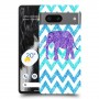 אלפנט סגול כיסוי מגן סליקון מעוצב ל Google Pixel 7 סקרין מובייל