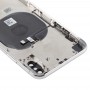 חזרה סוללת עצרת כיסוי עם סייד מפתחות ו לטעינה אלחוטית מודול ו Volume Button Flex Cable ו כרטיס מגש עבור iPhone X (לבנה)