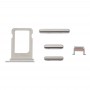 כרטיס מגש + Volume Control מפתח + כפתור הפעלה + מתג השתקה ויברטור מפתח עבור iPhone X (כסף)