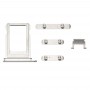 כרטיס מגש + Volume Control מפתח + כפתור הפעלה + מתג השתקה ויברטור מפתח עבור iPhone X (כסף)