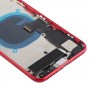 סוללה חזרה העצרת כיסוי עם סייד מפתחות ו ויברטור ו Loud רמקול ו Power Button + לחצן Volume Flex Cable ו כרטיס מגש עבור iPhone 8 פלוס (אדום)