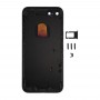 6 ב 1 עבור 7 iPhone (לחצן Power Control Back Cover + כרטיס מגש + כרך מפתח + + מתג השתקה כניסה ויברטור מפתח +) כיסוי והשיכון העצרת מלאה (Jet שחור)