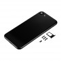 6 ב 1 עבור 7 iPhone (לחצן Power Control Back Cover + כרטיס מגש + כרך מפתח + + מתג השתקה כניסה ויברטור מפתח +) כיסוי והשיכון העצרת מלאה (Jet שחור)