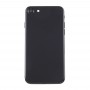 סוללה חזרה עצרת כיסוי עם כרטיס מגש עבור 7 iPhone (שחור משחור)