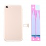 חזרה סוללת עצרת כיסוי עם כרטיס מגש עבור 7 iPhone (זהב)